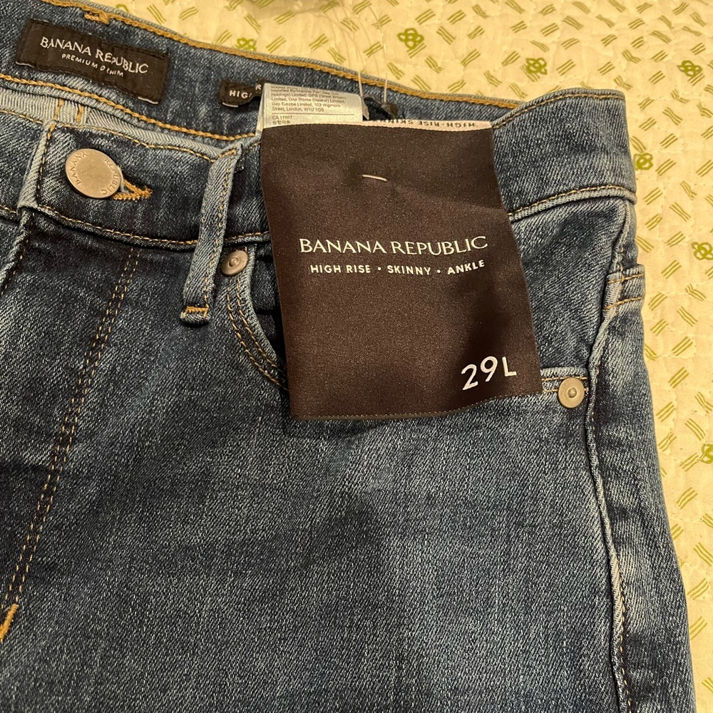Banana Republic Women’s High Rise Skinny Ankle Jeans, Size 29L